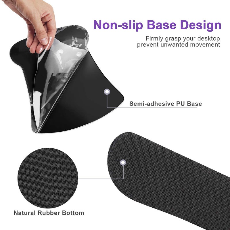 iVeze Mouse Pad with Wrist Support and Keyboard Wrist Rest Pad Set,Ergonomic Mouse Pads for Computers Laptop,Non-Slip Comfortable Mousepad w/Raised Memory Foam for Easy Typing Pain Relief (Purple Butterfly) - Image 5
